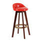 Scandinavian Matte Finish Upholstered Counter Height Stool Footrest Home Barstool Red Brown 1 Piece Clearhalo 'Bar Furniture' 'Bar Stools' 'bar_stools' 'furn' 'furn_bar_stools' 'Furniture' 'furniture_bar_stools' 'Kitchen & Dining Furniture' 4953209