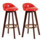 Scandinavian Matte Finish Upholstered Counter Height Stool Footrest Home Barstool Red Brown 2 Piece Set Clearhalo 'Bar Furniture' 'Bar Stools' 'bar_stools' 'furn' 'furn_bar_stools' 'Furniture' 'furniture_bar_stools' 'Kitchen & Dining Furniture' 4953210