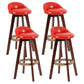 Scandinavian Matte Finish Upholstered Counter Height Stool Footrest Home Barstool Red Brown 4 Piece Set Clearhalo 'Bar Furniture' 'Bar Stools' 'bar_stools' 'furn' 'furn_bar_stools' 'Furniture' 'furniture_bar_stools' 'Kitchen & Dining Furniture' 4953211