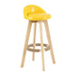 Scandinavian Matte Finish Upholstered Counter Height Stool Footrest Home Barstool Yellow Natural 1 Piece Clearhalo 'Bar Furniture' 'Bar Stools' 'bar_stools' 'furn' 'furn_bar_stools' 'Furniture' 'furniture_bar_stools' 'Kitchen & Dining Furniture' 4953215