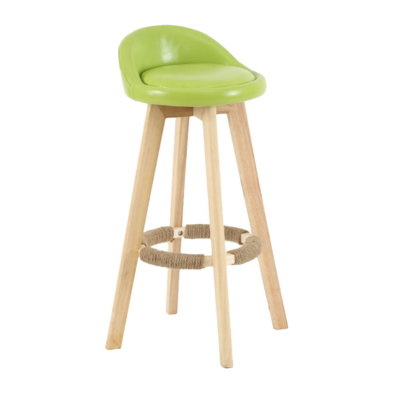 Scandinavian Matte Finish Upholstered Counter Height Stool Footrest Home Barstool Green Natural 1 Piece Clearhalo 'Bar Furniture' 'Bar Stools' 'bar_stools' 'furn' 'furn_bar_stools' 'Furniture' 'furniture_bar_stools' 'Kitchen & Dining Furniture' 4953230