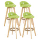Scandinavian Matte Finish Upholstered Counter Height Stool Footrest Home Barstool Green Natural 4 Piece Set Clearhalo 'Bar Furniture' 'Bar Stools' 'bar_stools' 'furn' 'furn_bar_stools' 'Furniture' 'furniture_bar_stools' 'Kitchen & Dining Furniture' 4953232