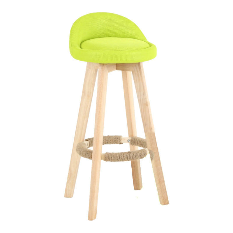 Scandinavian Matte Finish Upholstered Counter Height Stool Footrest Home Barstool Light Green Natural 1 Piece Clearhalo 'Bar Furniture' 'Bar Stools' 'bar_stools' 'furn' 'furn_bar_stools' 'Furniture' 'furniture_bar_stools' 'Kitchen & Dining Furniture' 4953233