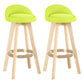 Scandinavian Matte Finish Upholstered Counter Height Stool Footrest Home Barstool Light Green Natural 2 Piece Set Clearhalo 'Bar Furniture' 'Bar Stools' 'bar_stools' 'furn' 'furn_bar_stools' 'Furniture' 'furniture_bar_stools' 'Kitchen & Dining Furniture' 4953234