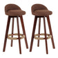 Scandinavian Matte Finish Upholstered Counter Height Stool Footrest Home Barstool Coffee Brown 2 Piece Set Clearhalo 'Bar Furniture' 'Bar Stools' 'bar_stools' 'furn' 'furn_bar_stools' 'Furniture' 'furniture_bar_stools' 'Kitchen & Dining Furniture' 4953249