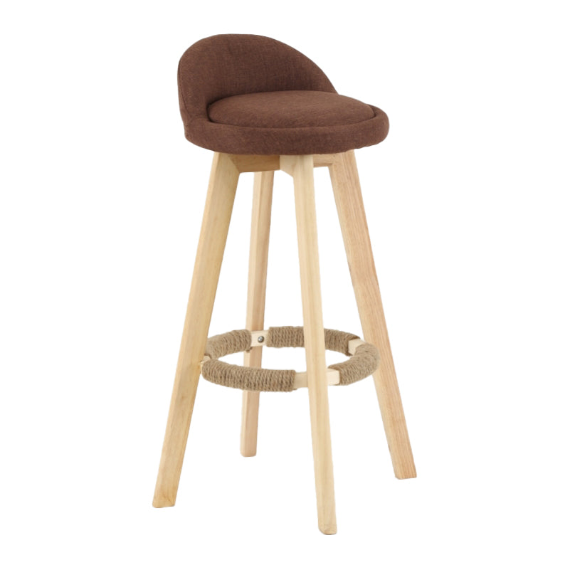 Scandinavian Matte Finish Upholstered Counter Height Stool Footrest Home Barstool Coffee Natural 1 Piece Clearhalo 'Bar Furniture' 'Bar Stools' 'bar_stools' 'furn' 'furn_bar_stools' 'Furniture' 'furniture_bar_stools' 'Kitchen & Dining Furniture' 4953251