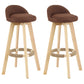 Scandinavian Matte Finish Upholstered Counter Height Stool Footrest Home Barstool Coffee Natural 2 Piece Set Clearhalo 'Bar Furniture' 'Bar Stools' 'bar_stools' 'furn' 'furn_bar_stools' 'Furniture' 'furniture_bar_stools' 'Kitchen & Dining Furniture' 4953252