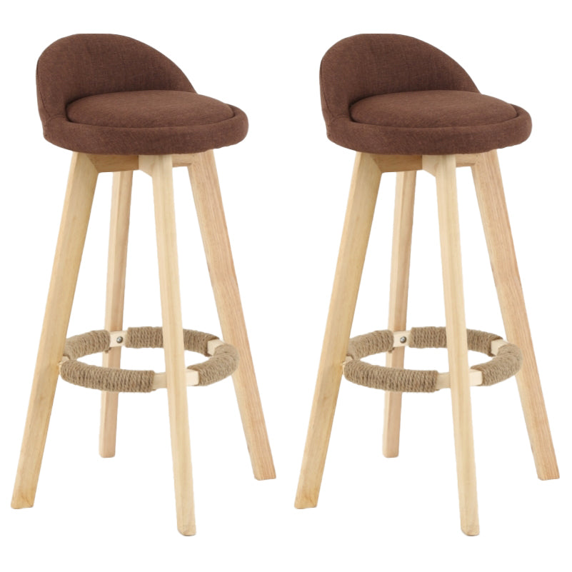 Scandinavian Matte Finish Upholstered Counter Height Stool Footrest Home Barstool Coffee Natural 2 Piece Set Clearhalo 'Bar Furniture' 'Bar Stools' 'bar_stools' 'furn' 'furn_bar_stools' 'Furniture' 'furniture_bar_stools' 'Kitchen & Dining Furniture' 4953252