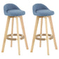 Scandinavian Matte Finish Upholstered Counter Height Stool Footrest Home Barstool Lake Blue Natural 2 Piece Set Clearhalo 'Bar Furniture' 'Bar Stools' 'bar_stools' 'furn' 'furn_bar_stools' 'Furniture' 'furniture_bar_stools' 'Kitchen & Dining Furniture' 4953258