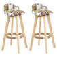 Scandinavian Matte Finish Upholstered Counter Height Stool Footrest Home Barstool White-Green Natural 2 Piece Set Clearhalo 'Bar Furniture' 'Bar Stools' 'bar_stools' 'furn' 'furn_bar_stools' 'Furniture' 'furniture_bar_stools' 'Kitchen & Dining Furniture' 4953261