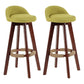 Scandinavian Matte Finish Upholstered Counter Height Stool Footrest Home Barstool Fruit Green Brown 2 Piece Set Clearhalo 'Bar Furniture' 'Bar Stools' 'bar_stools' 'furn' 'furn_bar_stools' 'Furniture' 'furniture_bar_stools' 'Kitchen & Dining Furniture' 4953282