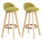 Scandinavian Matte Finish Upholstered Counter Height Stool Footrest Home Barstool Fruit Green Natural 2 Piece Set Clearhalo 'Bar Furniture' 'Bar Stools' 'bar_stools' 'furn' 'furn_bar_stools' 'Furniture' 'furniture_bar_stools' 'Kitchen & Dining Furniture' 4953285