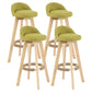 Scandinavian Matte Finish Upholstered Counter Height Stool Footrest Home Barstool Fruit Green Natural 4 Piece Set Clearhalo 'Bar Furniture' 'Bar Stools' 'bar_stools' 'furn' 'furn_bar_stools' 'Furniture' 'furniture_bar_stools' 'Kitchen & Dining Furniture' 4953286