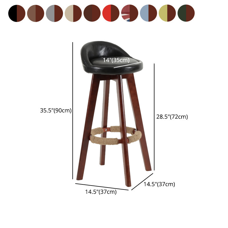 Scandinavian Matte Finish Upholstered Counter Height Stool Footrest Home Barstool Clearhalo 'Bar Furniture' 'Bar Stools' 'bar_stools' 'furn' 'furn_bar_stools' 'Furniture' 'furniture_bar_stools' 'Kitchen & Dining Furniture' 4953288