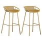 Contemporary Footrest Metal Barstool Matte Finish Restaurant Stool Yellow 2 Piece Set Clearhalo 'Bar Furniture' 'Bar Stools' 'bar_stools' 'furn' 'furn_bar_stools' 'Furniture' 'furniture_bar_stools' 'Kitchen & Dining Furniture' 4953293