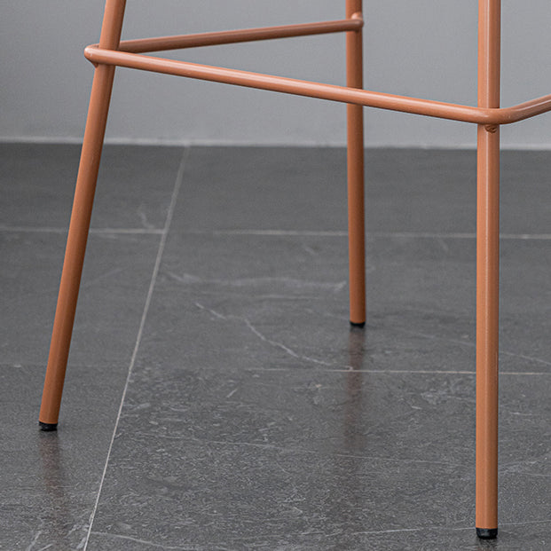 Contemporary Footrest Metal Barstool Matte Finish Restaurant Stool Clearhalo 'Bar Furniture' 'Bar Stools' 'bar_stools' 'furn' 'furn_bar_stools' 'Furniture' 'furniture_bar_stools' 'Kitchen & Dining Furniture' 4953302