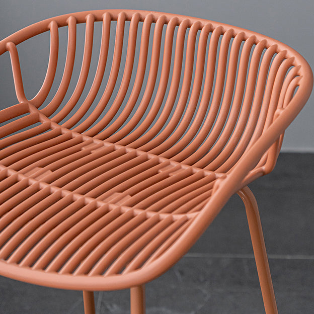 Contemporary Footrest Metal Barstool Matte Finish Restaurant Stool Clearhalo 'Bar Furniture' 'Bar Stools' 'bar_stools' 'furn' 'furn_bar_stools' 'Furniture' 'furniture_bar_stools' 'Kitchen & Dining Furniture' 4953303