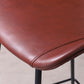 Scandinavian Coffee Shop Low Back Stool Matte Finish Leather Barstool Clearhalo 'Bar Furniture' 'Bar Stools' 'bar_stools' 'furn' 'furn_bar_stools' 'Furniture' 'furniture_bar_stools' 'Kitchen & Dining Furniture' 4953326