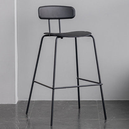 Scandinavian Milk Tea Shop Footrest Stool Matte Finish Iron Bar Stool Black 1 Piece Clearhalo 'Bar Furniture' 'Bar Stools' 'bar_stools' 'furn' 'furn_bar_stools' 'Furniture' 'furniture_bar_stools' 'Kitchen & Dining Furniture' 4953344