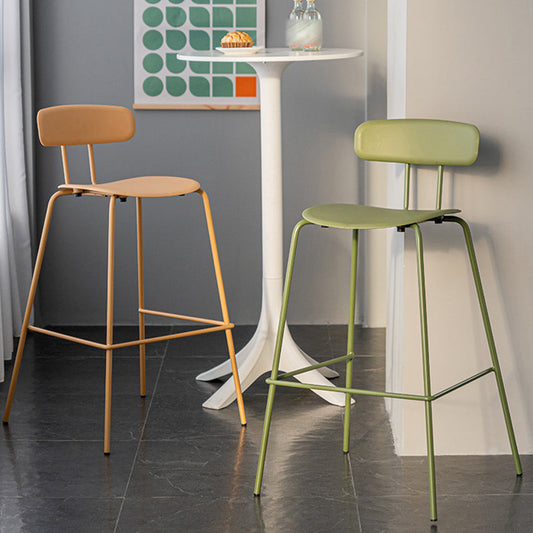 Scandinavian Milk Tea Shop Footrest Stool Matte Finish Iron Bar Stool Clearhalo 'Bar Furniture' 'Bar Stools' 'bar_stools' 'furn' 'furn_bar_stools' 'Furniture' 'furniture_bar_stools' 'Kitchen & Dining Furniture' 4953345