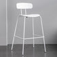 Scandinavian Milk Tea Shop Footrest Stool Matte Finish Iron Bar Stool White 1 Piece Clearhalo 'Bar Furniture' 'Bar Stools' 'bar_stools' 'furn' 'furn_bar_stools' 'Furniture' 'furniture_bar_stools' 'Kitchen & Dining Furniture' 4953346