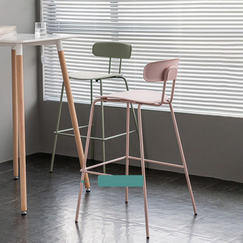 Scandinavian Milk Tea Shop Footrest Stool Matte Finish Iron Bar Stool Clearhalo 'Bar Furniture' 'Bar Stools' 'bar_stools' 'furn' 'furn_bar_stools' 'Furniture' 'furniture_bar_stools' 'Kitchen & Dining Furniture' 4953347
