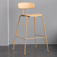 Scandinavian Milk Tea Shop Footrest Stool Matte Finish Iron Bar Stool Yellow 1 Piece Clearhalo 'Bar Furniture' 'Bar Stools' 'bar_stools' 'furn' 'furn_bar_stools' 'Furniture' 'furniture_bar_stools' 'Kitchen & Dining Furniture' 4953348