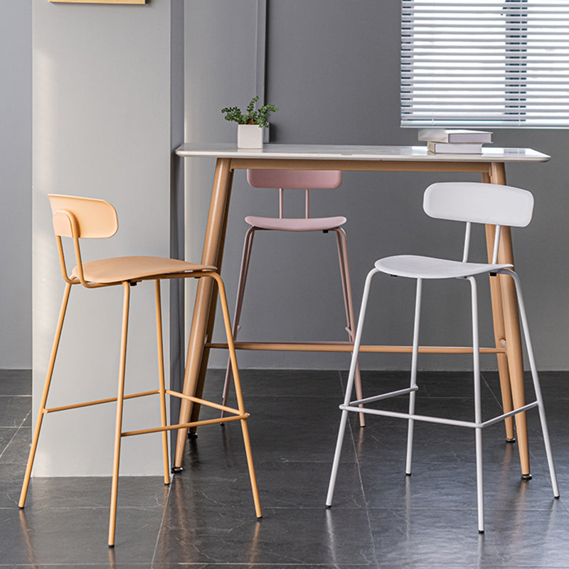 Scandinavian Milk Tea Shop Footrest Stool Matte Finish Iron Bar Stool Clearhalo 'Bar Furniture' 'Bar Stools' 'bar_stools' 'furn' 'furn_bar_stools' 'Furniture' 'furniture_bar_stools' 'Kitchen & Dining Furniture' 4953349