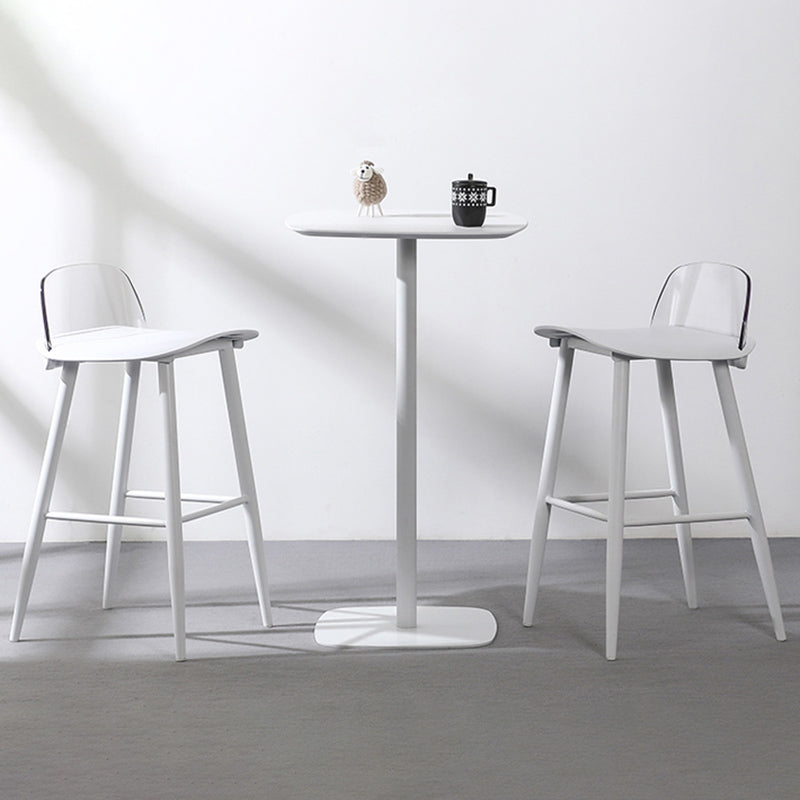 Nordic Armless Backrest Counter Stool Iron Cafe Bar Stool with Acrylic Seat Clearhalo 'Bar Furniture' 'Bar Stools' 'bar_stools' 'furn' 'furn_bar_stools' 'Furniture' 'furniture_bar_stools' 'Kitchen & Dining Furniture' 4953415