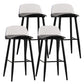 Nordic Armless Backrest Counter Stool Iron Cafe Bar Stool with Acrylic Seat Black 4 Piece Set Clearhalo 'Bar Furniture' 'Bar Stools' 'bar_stools' 'furn' 'furn_bar_stools' 'Furniture' 'furniture_bar_stools' 'Kitchen & Dining Furniture' 4953419