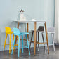Nordic Armless Backrest Counter Stool Iron Cafe Bar Stool with Acrylic Seat Clearhalo 'Bar Furniture' 'Bar Stools' 'bar_stools' 'furn' 'furn_bar_stools' 'Furniture' 'furniture_bar_stools' 'Kitchen & Dining Furniture' 4953420