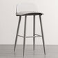 Nordic Armless Backrest Counter Stool Iron Cafe Bar Stool with Acrylic Seat Grey 1 Piece Clearhalo 'Bar Furniture' 'Bar Stools' 'bar_stools' 'furn' 'furn_bar_stools' 'Furniture' 'furniture_bar_stools' 'Kitchen & Dining Furniture' 4953422