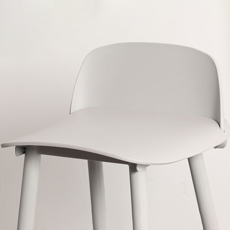 Nordic Armless Backrest Counter Stool Iron Cafe Bar Stool with Acrylic Seat Clearhalo 'Bar Furniture' 'Bar Stools' 'bar_stools' 'furn' 'furn_bar_stools' 'Furniture' 'furniture_bar_stools' 'Kitchen & Dining Furniture' 4953428