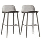Nordic Armless Backrest Counter Stool Iron Cafe Bar Stool with Acrylic Seat Light Gray 2 Piece Set Clearhalo 'Bar Furniture' 'Bar Stools' 'bar_stools' 'furn' 'furn_bar_stools' 'Furniture' 'furniture_bar_stools' 'Kitchen & Dining Furniture' 4953429