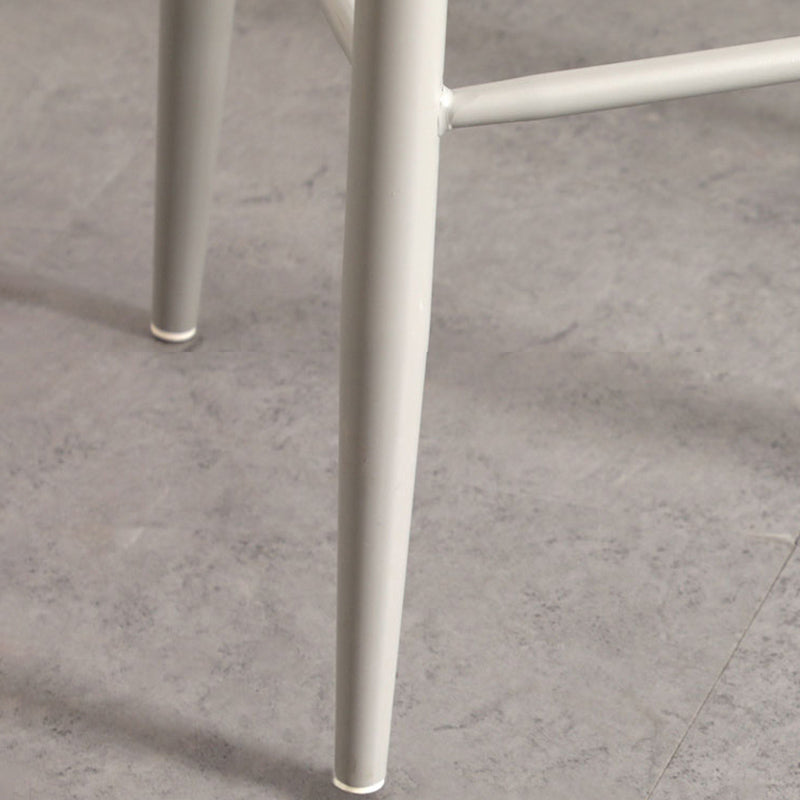 Nordic Armless Backrest Counter Stool Iron Cafe Bar Stool with Acrylic Seat Clearhalo 'Bar Furniture' 'Bar Stools' 'bar_stools' 'furn' 'furn_bar_stools' 'Furniture' 'furniture_bar_stools' 'Kitchen & Dining Furniture' 4953430