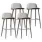 Nordic Armless Backrest Counter Stool Iron Cafe Bar Stool with Acrylic Seat Light Gray 4 Piece Set Clearhalo 'Bar Furniture' 'Bar Stools' 'bar_stools' 'furn' 'furn_bar_stools' 'Furniture' 'furniture_bar_stools' 'Kitchen & Dining Furniture' 4953431