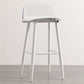 Nordic Armless Backrest Counter Stool Iron Cafe Bar Stool with Acrylic Seat White 1 Piece Clearhalo 'Bar Furniture' 'Bar Stools' 'bar_stools' 'furn' 'furn_bar_stools' 'Furniture' 'furniture_bar_stools' 'Kitchen & Dining Furniture' 4953433