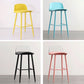 Nordic Armless Backrest Counter Stool Iron Cafe Bar Stool with Acrylic Seat Clearhalo 'Bar Furniture' 'Bar Stools' 'bar_stools' 'furn' 'furn_bar_stools' 'Furniture' 'furniture_bar_stools' 'Kitchen & Dining Furniture' 4953434