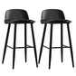 Nordic Armless Backrest Counter Stool Iron Cafe Bar Stool with Acrylic Seat Gloss Black 2 Piece Set Clearhalo 'Bar Furniture' 'Bar Stools' 'bar_stools' 'furn' 'furn_bar_stools' 'Furniture' 'furniture_bar_stools' 'Kitchen & Dining Furniture' 4953450
