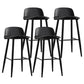Nordic Armless Backrest Counter Stool Iron Cafe Bar Stool with Acrylic Seat Gloss Black 4 Piece Set Clearhalo 'Bar Furniture' 'Bar Stools' 'bar_stools' 'furn' 'furn_bar_stools' 'Furniture' 'furniture_bar_stools' 'Kitchen & Dining Furniture' 4953451
