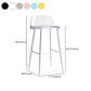 Nordic Armless Backrest Counter Stool Iron Cafe Bar Stool with Acrylic Seat Clearhalo 'Bar Furniture' 'Bar Stools' 'bar_stools' 'furn' 'furn_bar_stools' 'Furniture' 'furniture_bar_stools' 'Kitchen & Dining Furniture' 4953462