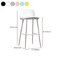 Nordic Armless Backrest Counter Stool Iron Cafe Bar Stool with Acrylic Seat Clearhalo 'Bar Furniture' 'Bar Stools' 'bar_stools' 'furn' 'furn_bar_stools' 'Furniture' 'furniture_bar_stools' 'Kitchen & Dining Furniture' 4953464