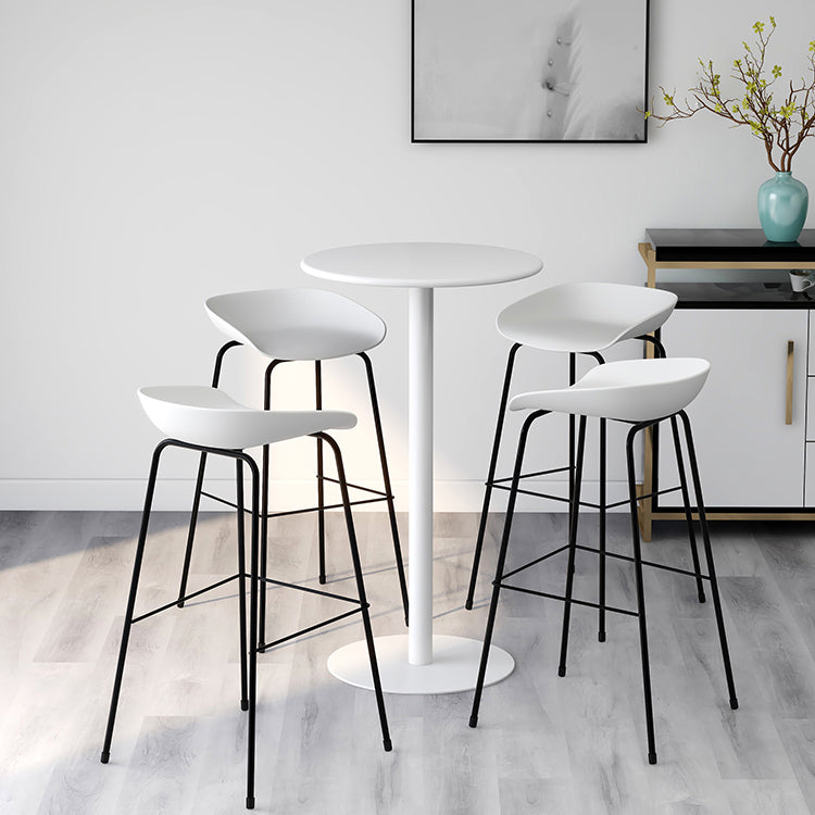 Contemporary Bar-stool Plastic Counter Bar Stool with Metal Legs for Kitchen Clearhalo 'Bar Furniture' 'Bar Stools' 'bar_stools' 'furn' 'furn_bar_stools' 'Furniture' 'furniture_bar_stools' 'Kitchen & Dining Furniture' 4953590