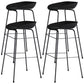 Contemporary Bar-stool Plastic Counter Bar Stool with Metal Legs for Kitchen Black 4 Piece Set Clearhalo 'Bar Furniture' 'Bar Stools' 'bar_stools' 'furn' 'furn_bar_stools' 'Furniture' 'furniture_bar_stools' 'Kitchen & Dining Furniture' 4953593