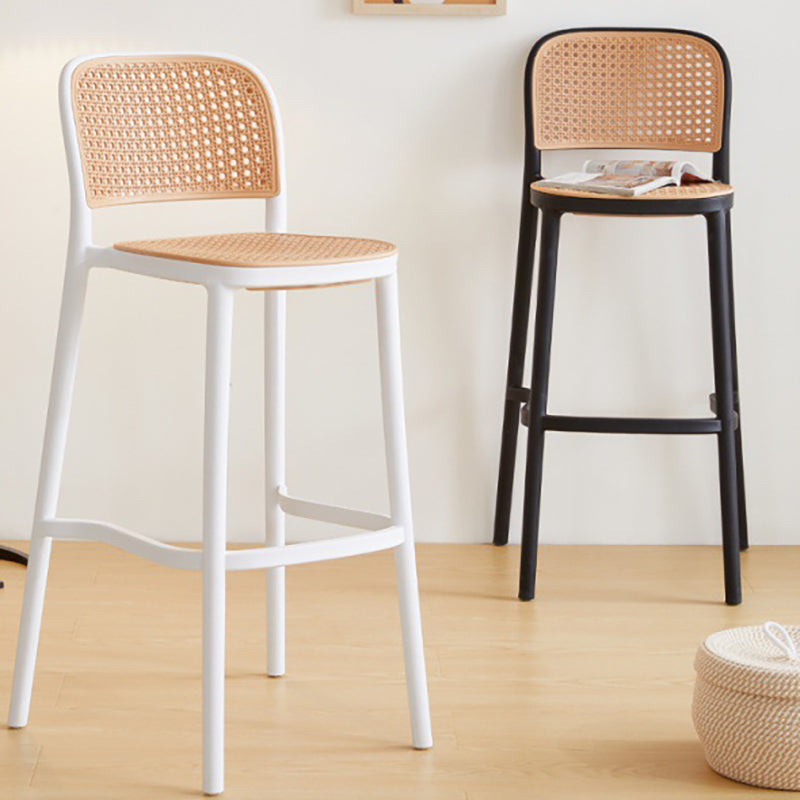 Contemporary Bar-stool Plastic Counter Bar Stool with Plastic Legs for Kitchen Clearhalo 'Bar Furniture' 'Bar Stools' 'bar_stools' 'Furniture' 'furniture_bar_stools' 'Kitchen & Dining Furniture' 4953596