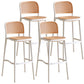 Contemporary Bar-stool Plastic Counter Bar Stool with Plastic Legs for Kitchen White Set of 4 Clearhalo 'Bar Furniture' 'Bar Stools' 'bar_stools' 'Furniture' 'furniture_bar_stools' 'Kitchen & Dining Furniture' 4953600
