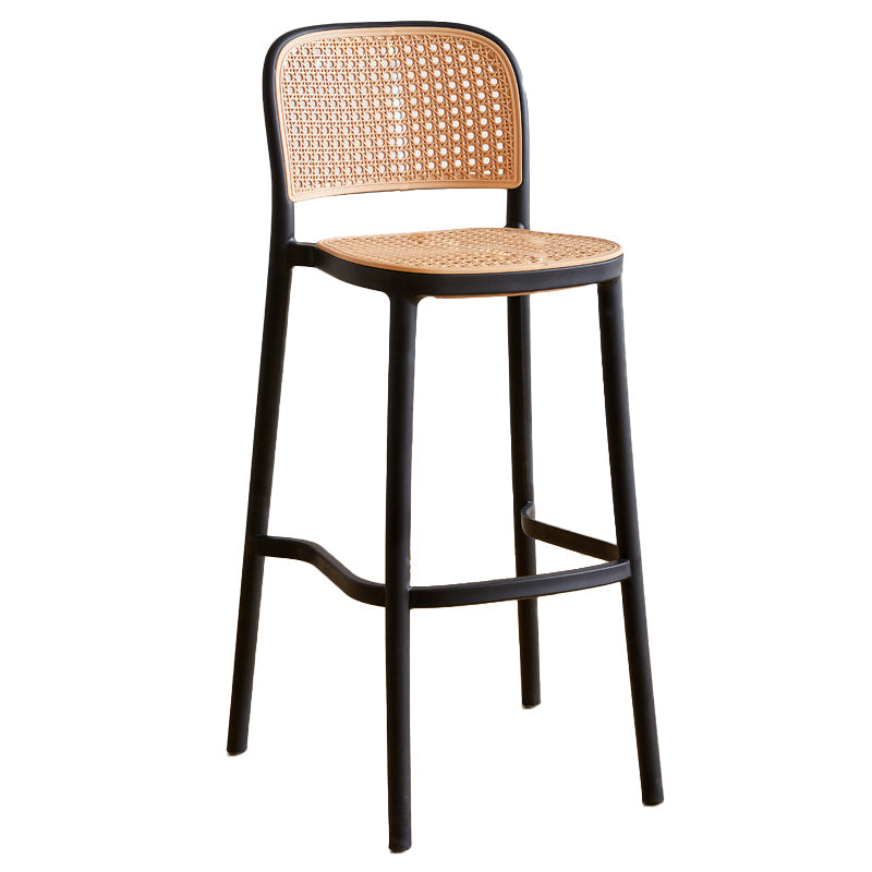 Contemporary Bar-stool Plastic Counter Bar Stool with Plastic Legs for Kitchen Clearhalo 'Bar Furniture' 'Bar Stools' 'bar_stools' 'Furniture' 'furniture_bar_stools' 'Kitchen & Dining Furniture' 4953602
