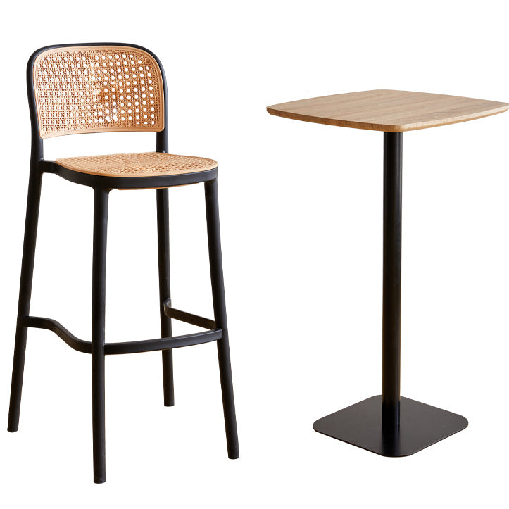 Contemporary Bar-stool Plastic Counter Bar Stool with Plastic Legs for Kitchen Clearhalo 'Bar Furniture' 'Bar Stools' 'bar_stools' 'Furniture' 'furniture_bar_stools' 'Kitchen & Dining Furniture' 4953610
