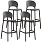Modern Bar-stool Plastic Counter Bar Stool with Plastic Legs for Kitchen Black 4 Piece Set Clearhalo 'Bar Furniture' 'Bar Stools' 'bar_stools' 'furn' 'furn_bar_stools' 'Furniture' 'furniture_bar_stools' 'Kitchen & Dining Furniture' 4953619