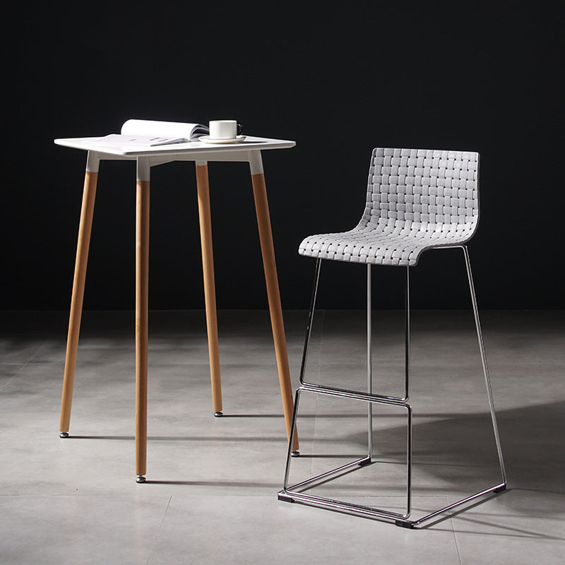 Modern Bar-stool Plastic Counter Bar Stool with Metal Legs for Kitchen Clearhalo 'Bar Furniture' 'Bar Stools' 'bar_stools' 'Furniture' 'furniture_bar_stools' 'Kitchen & Dining Furniture' 4953640